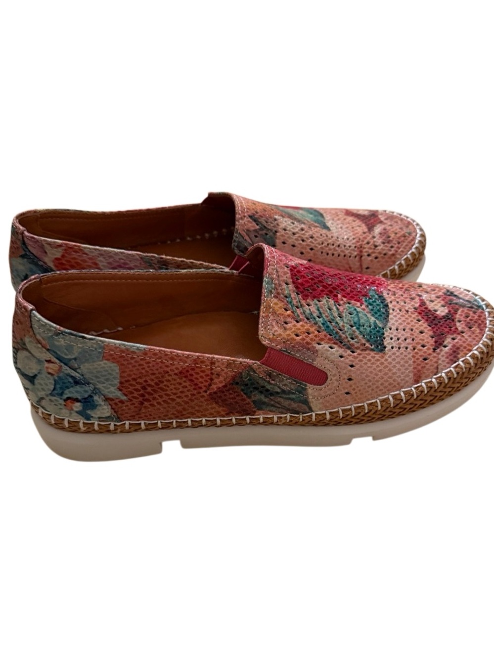 L'Amour Des Pieds Stazzema Slipon Floral Print Leather Shoe Size 10 - Picture 7 of 12